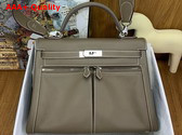 Hermes Kelly Lakis 32cm in Elephant Gray Swift Leather Replica