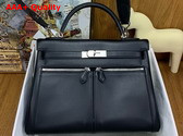 Hermes Kelly Lakis 32cm in Noir Swift Leather Replica
