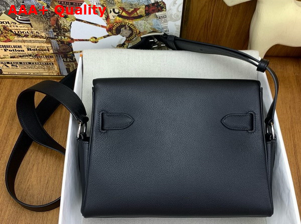 Hermes Kelly Messenger Bag in Black Evercolor Calfskin Replica