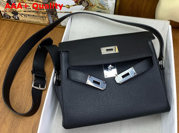 Hermes Kelly Messenger Bag in Black Togo Calfskin Replica