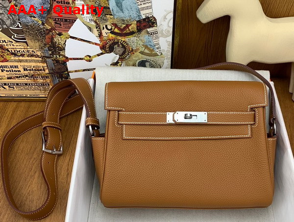 Hermes Kelly Messenger Bag in Gold Togo Calfskin Replica