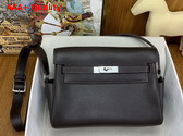 Hermes Kelly Messenger in Dark Chocolate Togo Calfskin Replica