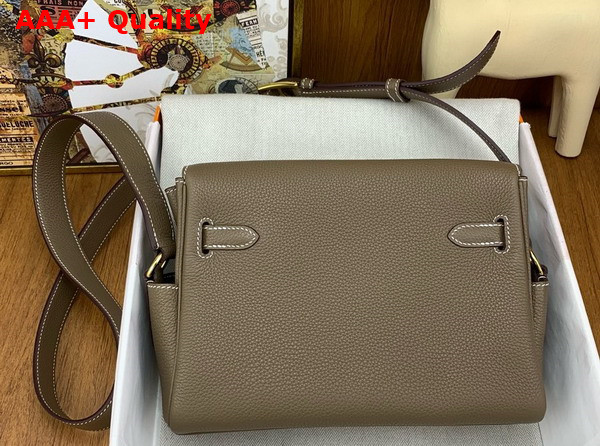 Hermes Kelly Messenger in Elephant Grey Togo Calfskin Replica