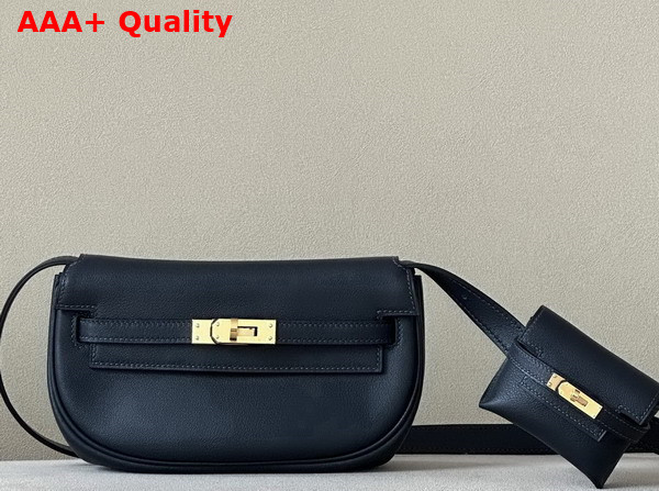 Hermes Kelly Moove Bag in Midnight Blue Swift Calfskin Replica