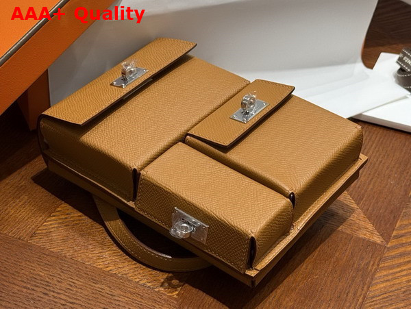 Hermes Kelly Multipocket To Go Pouch in Black Epsom Leather Replica