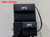 Hermes Kelly Multipocket To Go Pouch in Black Epsom Leather Replica