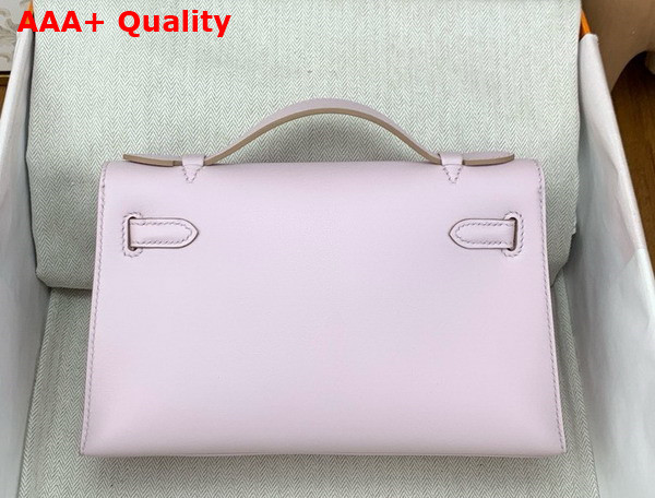 Hermes Kelly Pochette in Lilac Swift Calfskin Replica