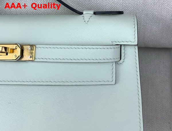 Hermes Kelly Pochette in Mint Green Swift Calfskin Replica