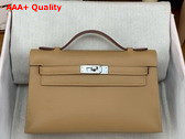 Hermes Kelly Pochette in Oat Milk Swift Calfskin Replica