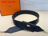 Hermes Kelly Pocket Shoulder Strap in Black Calfskin Replica