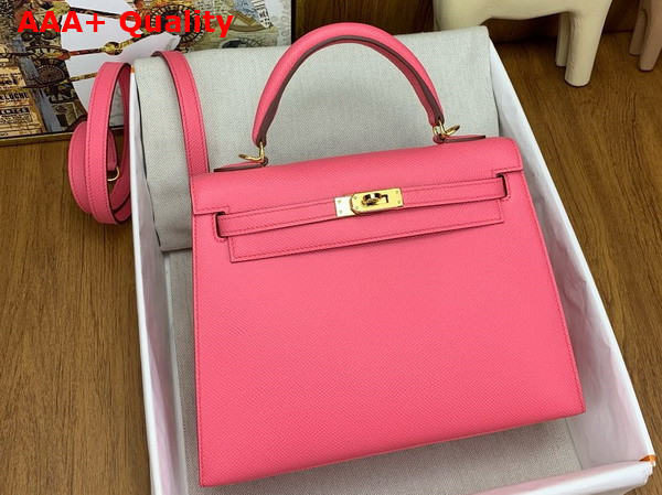 Hermes Kelly Sellier 25 in Lipstick Epsom Calfskin Replica