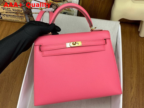 Hermes Kelly Sellier 25 in Lipstick Epsom Calfskin Replica