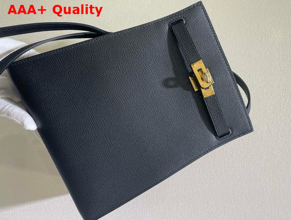 Hermes Kelly Sport Handbag in Black Epsom Leather Replica