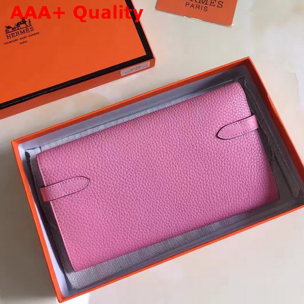 Hermes Kelly Wallet Pink Togo Leather Replica