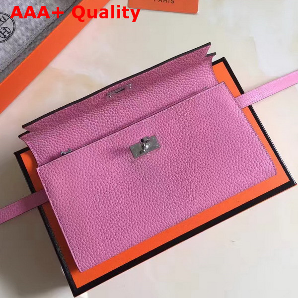 Hermes Kelly Wallet Pink Togo Leather Replica