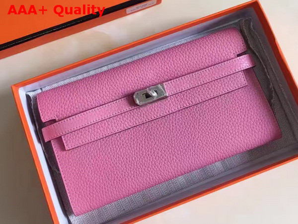 Hermes Kelly Wallet Pink Togo Leather Replica