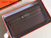 Hermes Kelly Wallet Taupe Togo Leather Replica