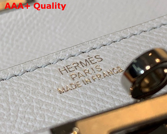 Hermes Kelly Wallet To Go Light Blue Epsom Calfskin Silver Hardware Replica
