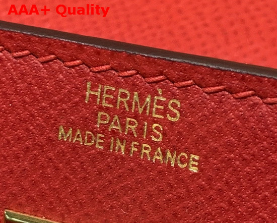 Hermes Kelly Wallet To Go Red Epsom Calfskin Gold Hardware Replica