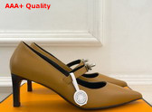 Hermes Kiara 60 Pump in Naturel Nappa Leather Replica