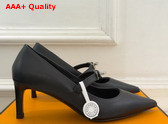 Hermes Kiara 60 Pump in Noir Nappa Leather Replica