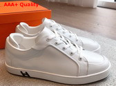 Hermes Kid Sneaker in Blanc Calfskin Replica