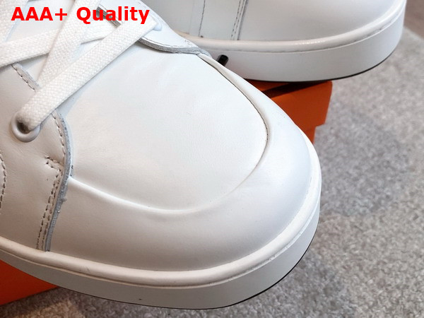Hermes Kid Sneaker in Blanc Calfskin Replica