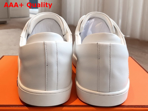 Hermes Kid Sneaker in Blanc Calfskin Replica