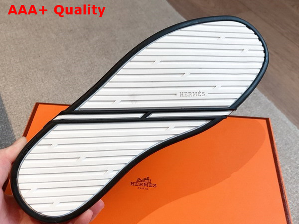 Hermes Kid Sneaker in Blanc Calfskin Replica