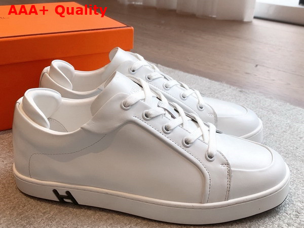 Hermes Kid Sneaker in Blanc Calfskin Replica