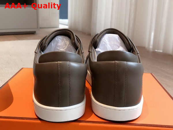 Hermes Kid Sneaker in Chocolate Calfskin Replica