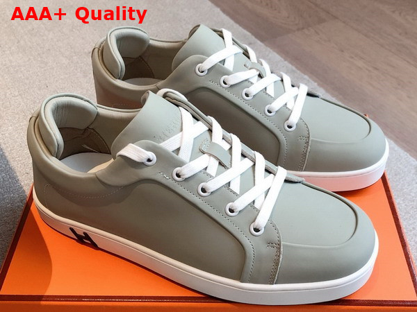 Hermes Kid Sneaker in Gris Calfskin Replica