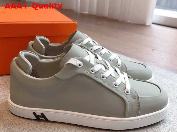 Hermes Kid Sneaker in Gris Calfskin Replica
