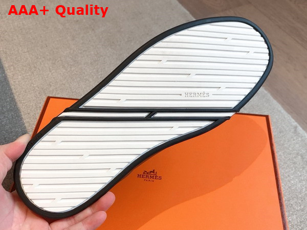 Hermes Kid Sneaker in Khaki Calfskin Replica