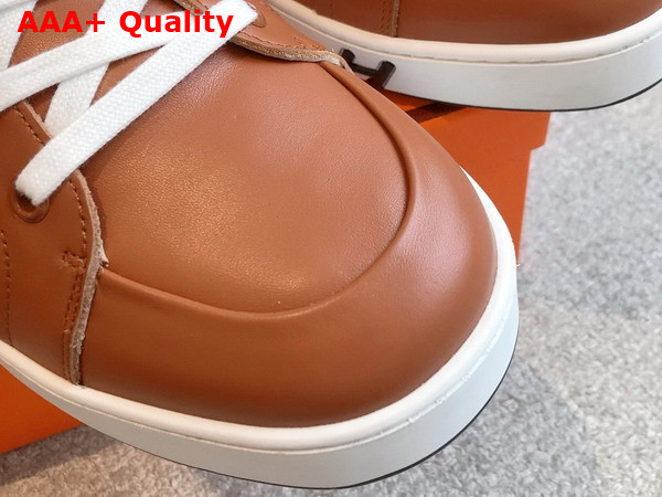 Hermes Kid Sneaker in Naturel Calfskin Replica