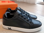 Hermes Kid Sneaker in Noir Calfskin Replica