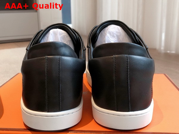 Hermes Kid Sneaker in Noir Calfskin Replica