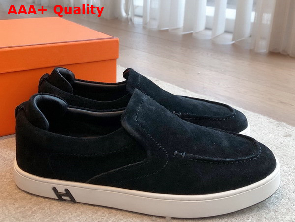 Hermes Kiddy Slip On Sneaker Beige Camel Suede Goatskin Replica