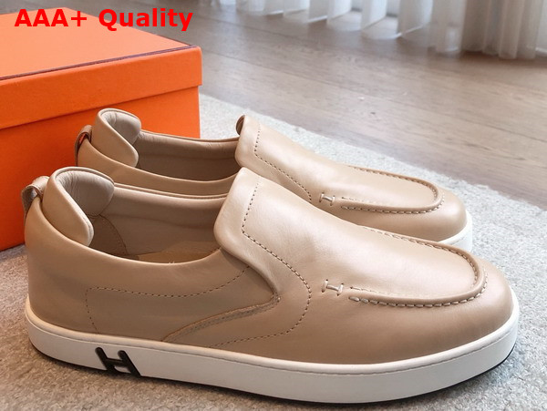 Hermes Kiddy Slip On Sneaker in Black Calfskin Replica