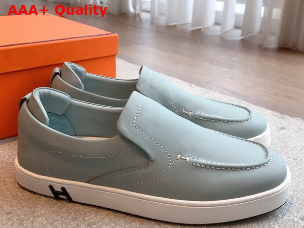 Hermes Kiddy Slip On Sneaker in Black Calfskin Replica