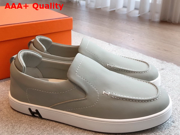 Hermes Kiddy Slip On Sneaker in Black Calfskin Replica