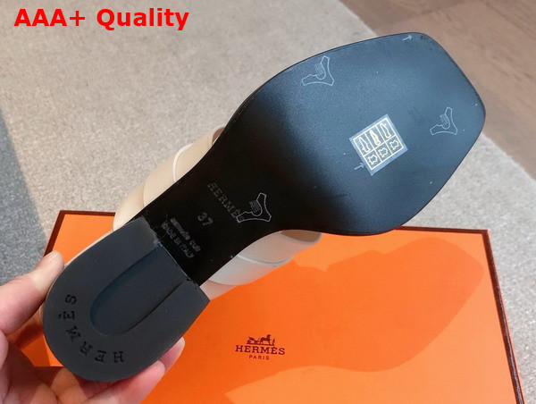 Hermes Kute 60 Sandal in Blanc Calfskin Replica