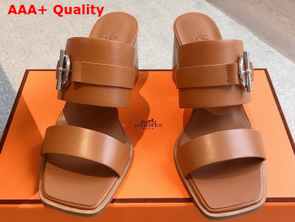 Hermes Kute 60 Sandal in Naturel Calfskin Replica