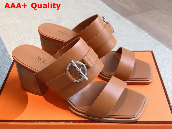 Hermes Kute 60 Sandal in Naturel Calfskin Replica