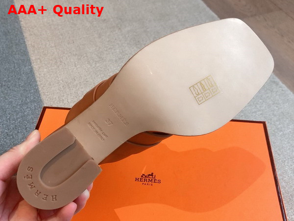 Hermes Kute 60 Sandal in Naturel Calfskin Replica