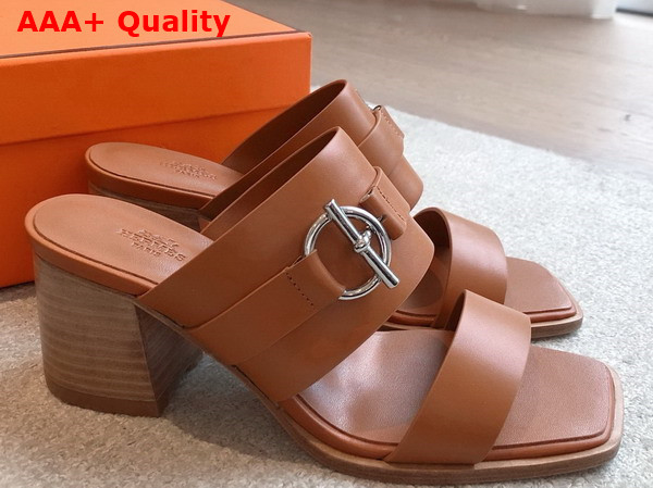 Hermes Kute 60 Sandal in Naturel Calfskin Replica