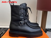 Hermes Land Ankle Boot in Noir Calfskin Replica