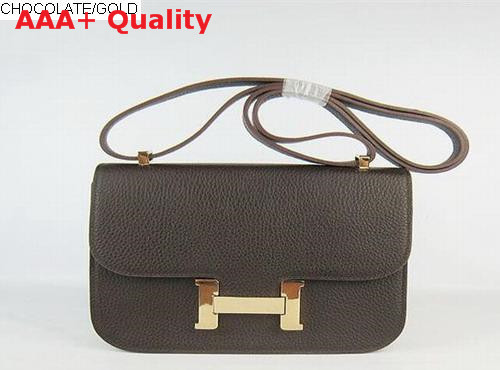 Hermes Large Constance Chocolate Silver Lock Replica