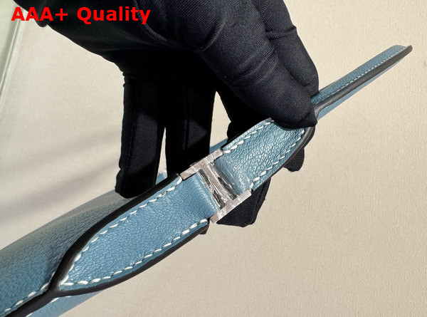 Hermes Le Petit Sac Bag in Light Blue Mysore Goatskin Replica