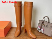 Hermes Leaping 90 Boot in Natural Calfskin Replica
